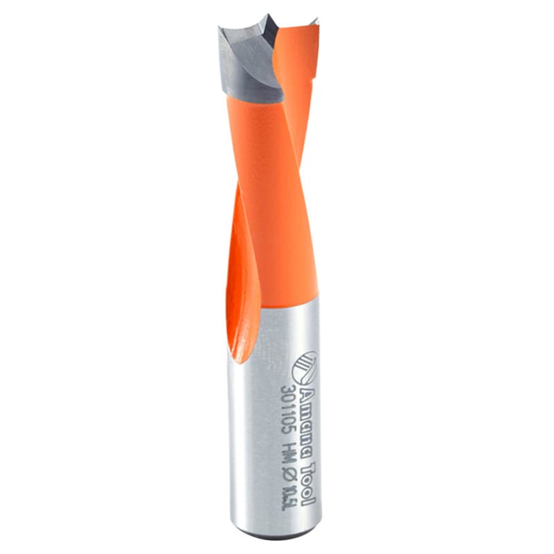 10.5mm x 57mm Brad Point Boring Bit, Left Hand, 10mm Shank