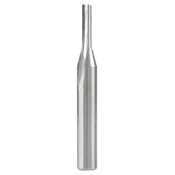 1/8" x 2" Single 'O' Flute Straight Grind Aluminum Cutting Router Bit, 1-Flute, 1/4" Shank