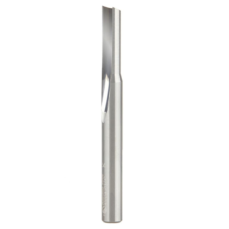 1/4" x 2-1/2" Single 'O' Flute Straight Grind Aluminum Cutting Router Bit, 1-Flute, 1/4" Shank