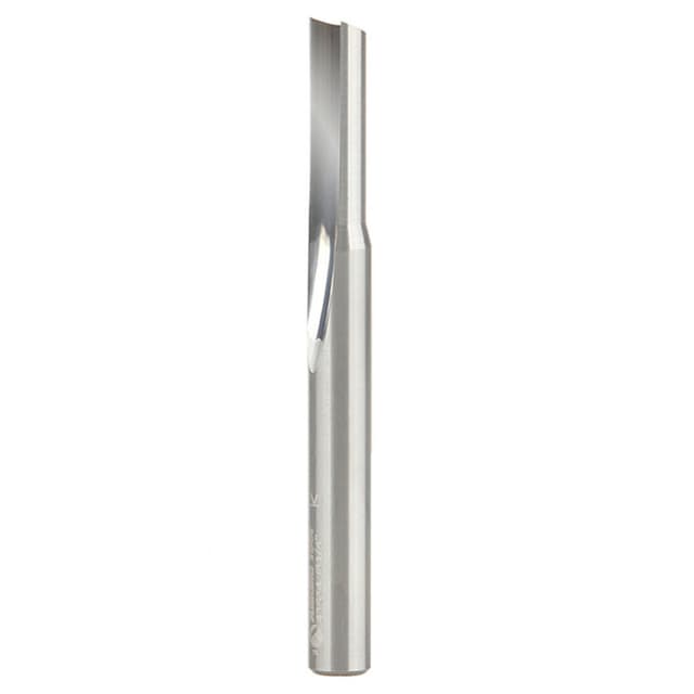 1/4" x 2-1/2" Single 'O' Flute Straight Grind Aluminum Cutting Router Bit, 1-Flute, 1/4" Shank