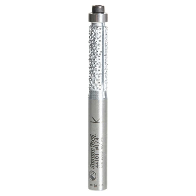 1/4" x 2-9/16" x 3/4" Fiberglass Carbon Fiber/Composite Flush Trim Cutting Router Bit with Ball Bearing, 1/4" Shank
