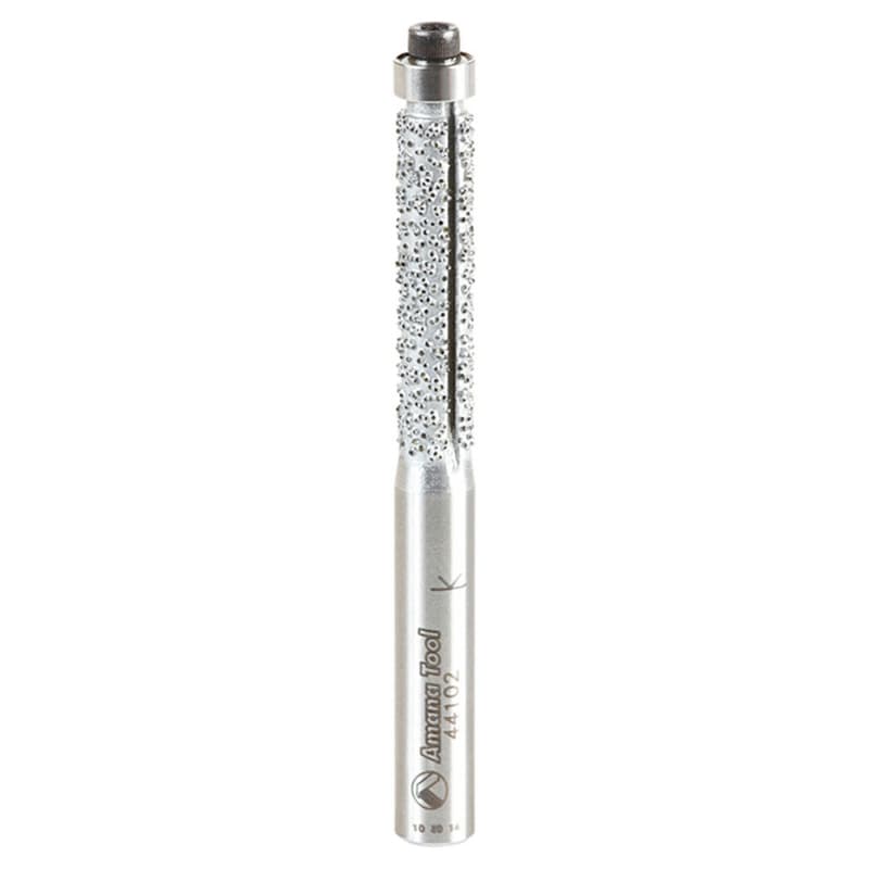 1/4" x 2-9/16" Fiberglass Carbon Fiber/Composite Flush Trim Cutting Router Bit with Ball Bearing, 1/4" Shank
