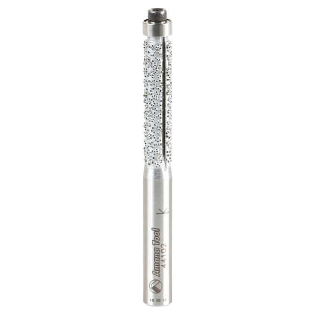 1/4" x 2-9/16" Fiberglass Carbon Fiber/Composite Flush Trim Cutting Router Bit with Ball Bearing, 1/4" Shank