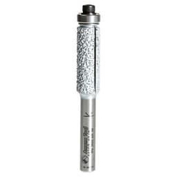 3/8" x 2-5/8" Fiberglass Carbon Fiber/Composite Flush Trim Cutting Router Bit with Ball Bearing, 1/4" Shank
