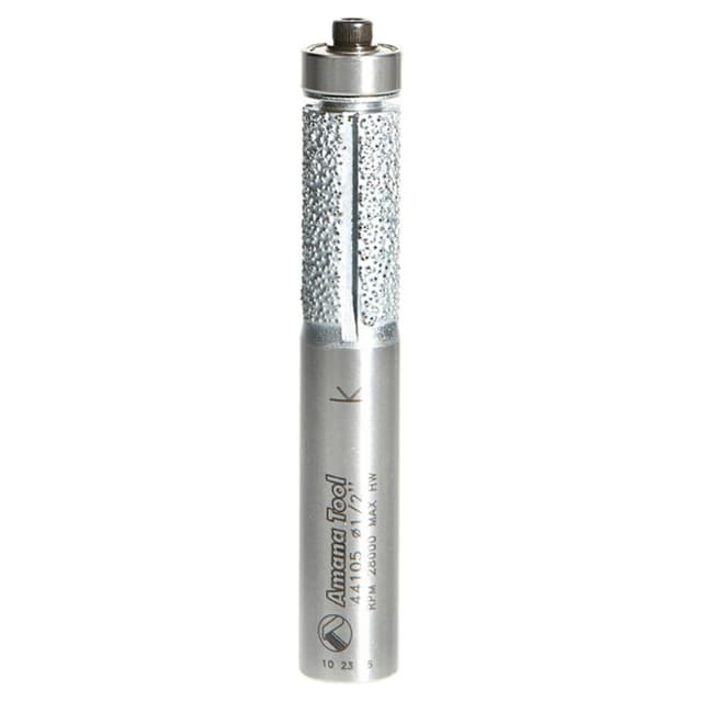 1/2" x 3-1/4" Fiberglass Carbon Fiber/Composite Flush Trim Cutting Router Bit with Ball Bearing, 1/2" Shank