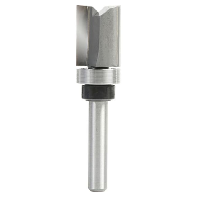 9/16" x 2-5/16" Flush Trim Plunge Template Router Bit with Upper Ball Bearing, 2-Flute, 1/4" Shank