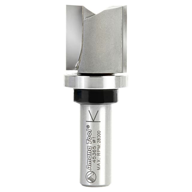 1" x 2-3/4" Flush Trim Plunge Template Router Bit with Upper Ball Bearing, 2-Flute, 1/2" Shank