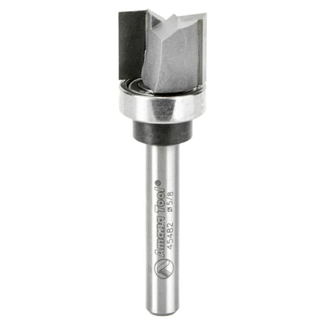 5/8" x 2-1/4" Flush Trim Plunge Template Router Bit with Upper Ball Bearing, 2-Flute, 1/4" Shank
