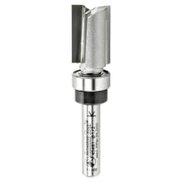 1/2" x 2-1/4" x 3/4" Flush Trim Plunge Template Router Bit with Upper Ball Bearing, 2-Flute, 1/4" Shank
