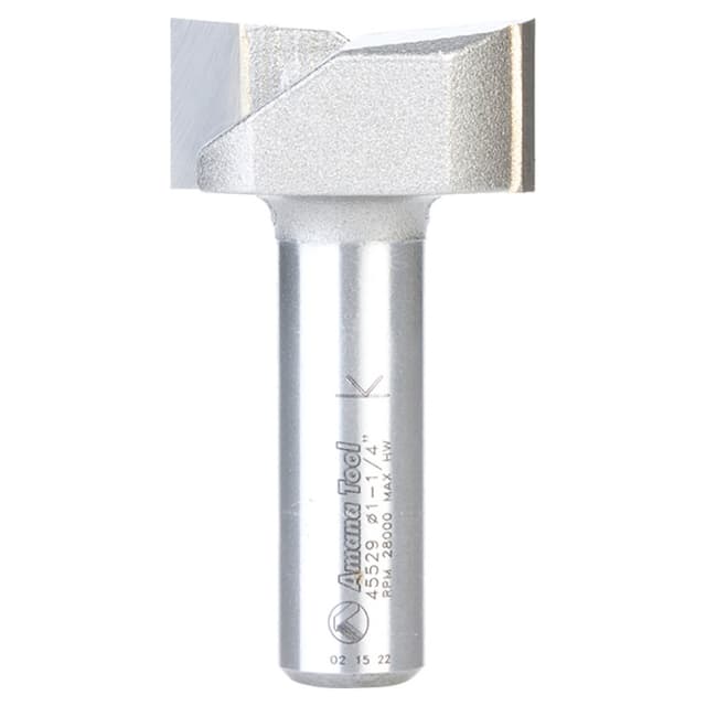 1-1/4" x 9/16" Carbide Tipped Spoilboard Surfacing, Rabbeting, Flycutter, Slab Leveler, Surface Planer/Flattening Router Bit, 2-Flute, 1/2" Shank