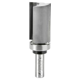 1-1/8" x 4" Flush Trim Plunge Template Router Bit with Upper Ball Bearing, 2-Flute, 1/2" Shank