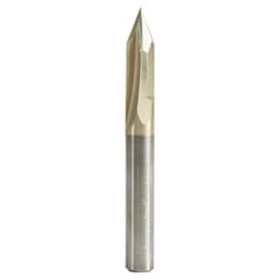 1/4" x 2-1/4" 45° Zero Point V-Groove/Engraving Router Bit, 2-Flute, 1/4" Shank
