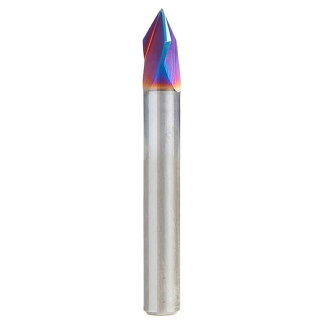 1/4" x 2" 60° Spektra Extreme Tool Life Coated V-Groove Router Bit, 3-Flute, 1/4" Shank