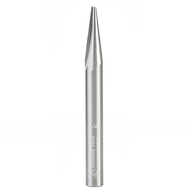 1/4" x 2-1/2" x 21/32" V-Groove Engraving Router Bit, 2-Flute, 1/4" Shank