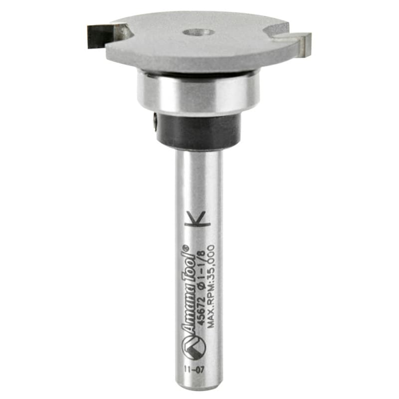 1-1/8" x 1-7/8" Straight Flooring Bit, 2-Flute, 1/4" Shank