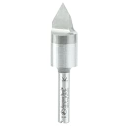 9/16" x 2-1/2" V-Groove Signmaking/Lettering Router Bit, 1-Flute, 1/4" Shank