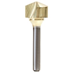 3/4" x 2-1/4" ZrN Coated V-Groove Router Bit, 2-Flute, 1/4" Shank