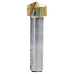 3/4" x 2-1/2" ZrN Coated V-Groove Router Bit, 2-Flute, 1/2" Shank