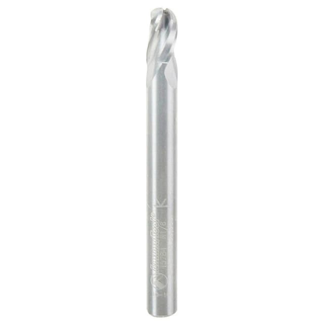 1/4" x 2-1/2" Bottom Round Router Bit, 3-Flute, 1/4" Shank