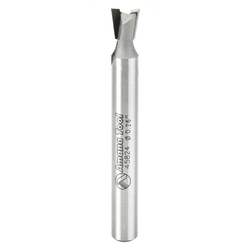 0.26" x 2-11/64" Dovetail Router Bit, 2-Flute, 1/4" Shank