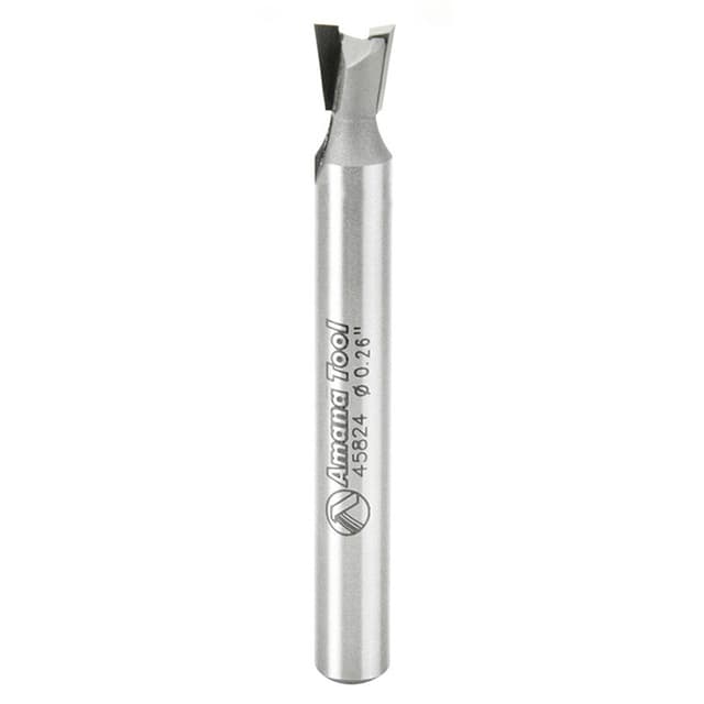 0.26" x 2-11/64" Dovetail Router Bit, 2-Flute, 1/4" Shank