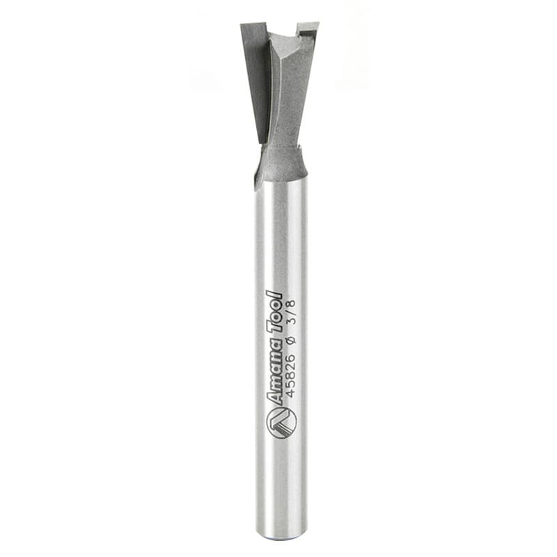 3/8" x 2-3/8" Dovetail Router Bit, 2-Flute, 1/4" Shank