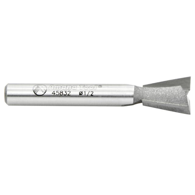 1/2" x 2" Dovetail Router Bit, 2-Flute, 1/4" Shank