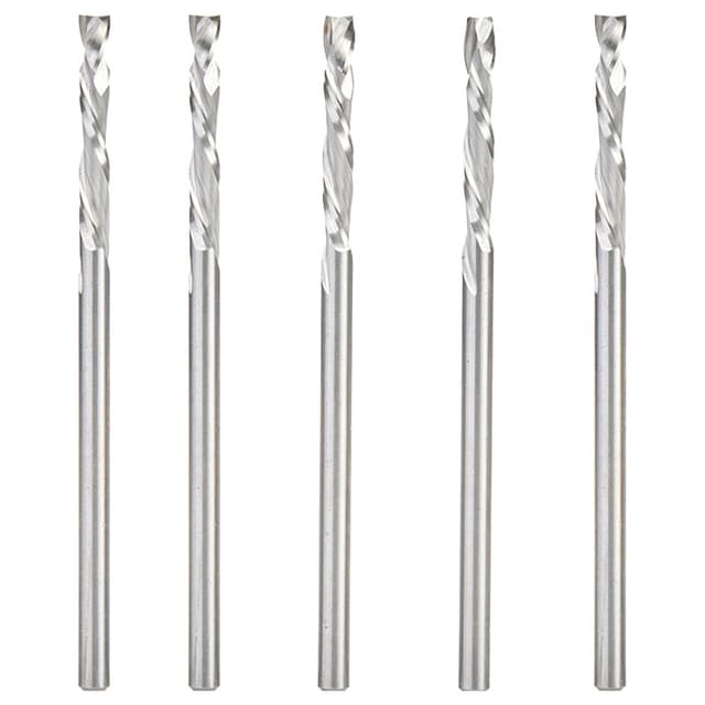 1/8" x 13/16" 5-Piece CNC Solid Carbide Compression Spiral Bit, 1/8" Shank