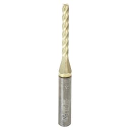 1/8" x 2-1/2" CNC 2D/3D Carving Flat Bottom ZrN Coated Router Bit, 4-Flute, 1/4" Shank