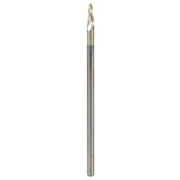 1/16" x 3" CNC 2D/3D Carving Tapered Ball Tip Up-Cut ZrN Coated Spiral Router Bit, 4-Flute, 1/8" Shank