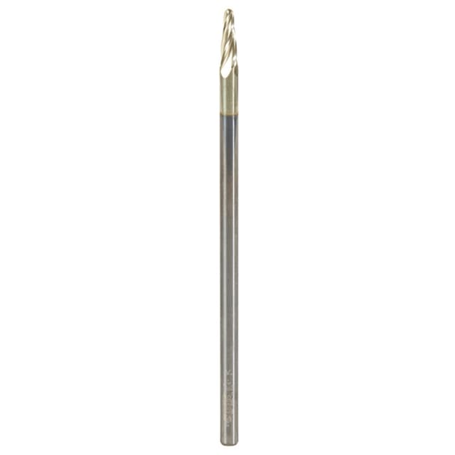 1/16" x 3" CNC 2D/3D Carving Tapered Ball Tip Up-Cut ZrN Coated Spiral Router Bit, 4-Flute, 1/8" Shank