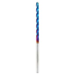 1/8" x 3" 2D/3D Carving Tapered Ball Tip Up-Cut Spektra Spiral Router Bit, 3-Flute, 1/8" Shank
