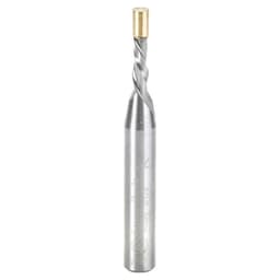 1/8" x 2" Down-Cut Ultra Trim Spiral Bit with Brass Pilot Guide, 1/4" Shank