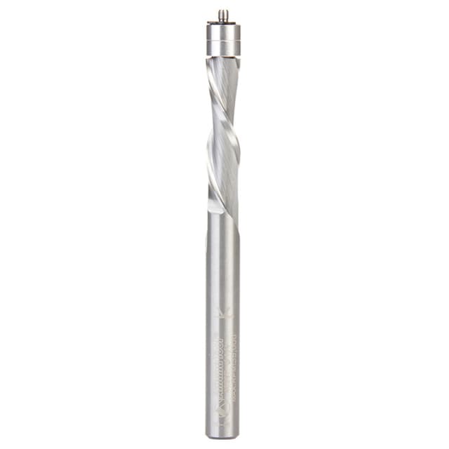 1/4" x 3" Down-Cut Ultra Trim Spiral Bit with Double Ball Bearing, 1/4" Shank