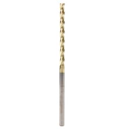 1/8" x 3" CNC 2D/3D Carving Flat Bottom ZrN Coated Router Bit, 3-Flute, 1/8" Shank