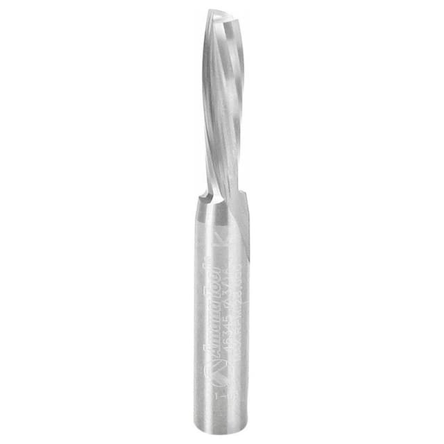 3/16" x 2" Down-Cut Spiral Plunge Bit for Solid Wood, 2-Flute, 1/4" Shank