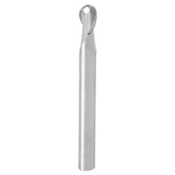 1/4" x 2-1/2" Up-Cut Ball Nose Spiral Router Bit, 2-Flute, 1/4" Shank
