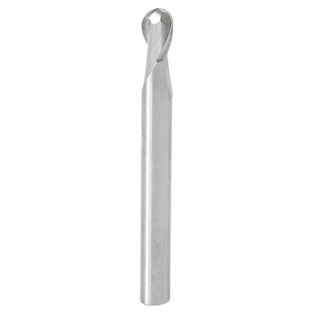 1/4" x 2-1/2" Up-Cut Ball Nose Spiral Router Bit, 2-Flute, 1/4" Shank