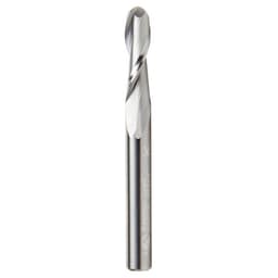 1/4" x 2-1/2" Up-Cut Ball Nose Spiral Router Bit, 2-Flute, 1/4" Shank