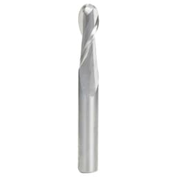 3/8" x 3" Up-Cut Ball Nose Spiral Router Bit, 2-Flute, 3/8" Shank