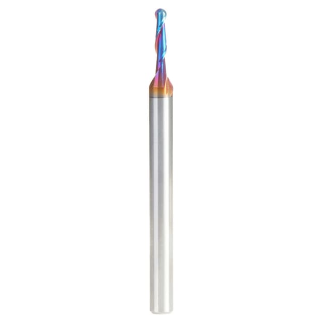 1/8" x 3" Solid Carbide Spektra Extreme Tool Life Coated Up-Cut Ball Nose Spiral Router Bit, 2-Flute, 1/4" Shank
