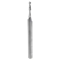 1/8" x 3" Up-Cut Ball Nose Spiral Router Bit, 2-Flute, 1/4" Shank