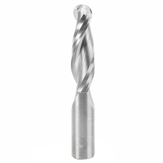 5/8" x 4" Up-Cut Ball Nose Spiral Router Bit, 2-Flute, 5/8" Shank