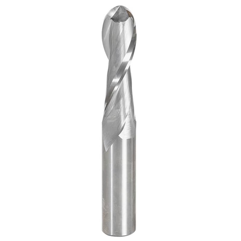 3/4" x 5" Up-Cut Ball Nose Spiral Router Bit, 2-Flute, 3/4" Shank