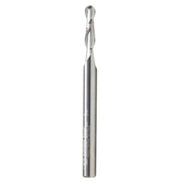 3/16" x 3" Up-Cut Ball Nose Spiral Router Bit, 2-Flute, 1/4" Shank