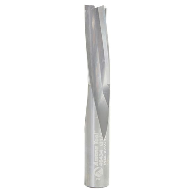 1/2" x 3-1/2" Down-Cut Slow Spiral Plunge Router Bit, 3-Flute, 1/2" Shank