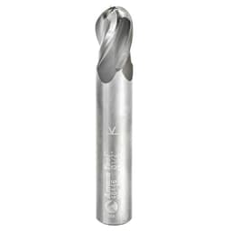 1/2" x 3" Up-Cut Ball Nose Spiral Router Bit, 4-Flute, 1/2" Shank