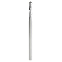 1/4" x 4" Up-Cut Ball Nose Spiral Router Bit, 2-Flute, 1/4" Shank