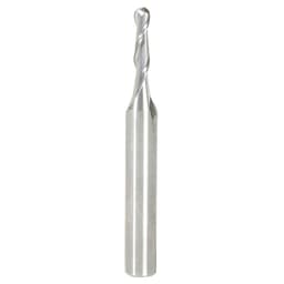 3mm x 50mm Up-Cut Ball Nose Spiral Router Bit, 2-Flute, 6mm Shank