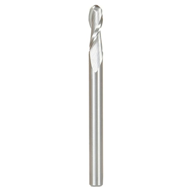 4mm x 50mm Up-Cut Ball Nose Spiral Router Bit, 2-Flute, 4mm Shank